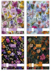Cool school Spirálfüzet vonalas Dream Flowers A/4 70 lapos vegyes minták