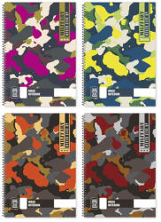 Cool school Spirálfüzet vonalas Military A/4 70 lapos vegyes minták