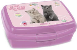 Ars Una Uzsonnás doboz ARS UNA Cute Animals-Tea Party műanyag BPA mentes 165x135x60 mm (52545320)