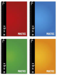 Cool school Spirálfüzet sima Practice A/4 70 lapos vegyes minták - robbitairodaszer