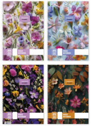 Cool school Spirálfüzet vonalas Dream Flowers A/5 70 lapos vegyes minták - robbitairodaszer