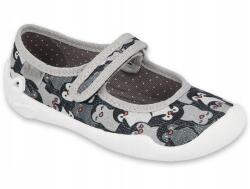 Befado gyerek balerina papucs, tépőzáras, szürke, Size 25 (bf)