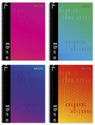 Cool school Spirálfüzet kockás Neon A/4 70 lapos vegyes színek - robbitairodaszer