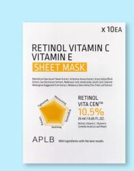 APLB Retinol C-vitamin E-vitamin fátyolmaszk arcra Retinol Vitamin C Vitamin E Sheet Mask - 25 ml * 10 db