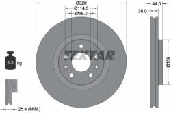 TEXTAR féktárcsa TEXTAR 92195403 for RENAULT, SAMSUNG (92195403)