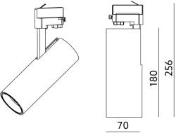 KOBI KOBI-000103, NEXTRACK NT4 MINI háromfázisú sínes lámpa, 20W, 60°, CRI 90, fehér (KOBI-000103)