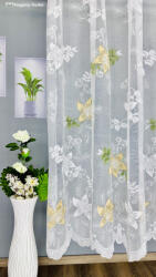 fuggonyoutlet Csillaglevél, fehér alapon szines, 500x250 cm