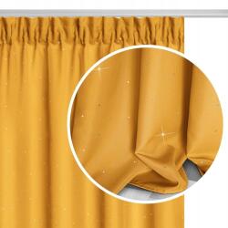 Spod Igły i Nitki Függöny 140x250 Mustár kristályokkal, szalagra kész (5903068823299)