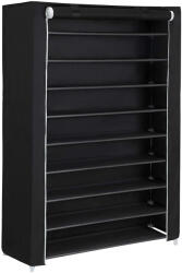 SONGMICS Szövet cipőtároló szekrény, fekete 100x28x162cm
