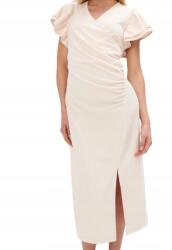 Mohito Bézs Ruha MIDI Kivágás Fodros Mohito M