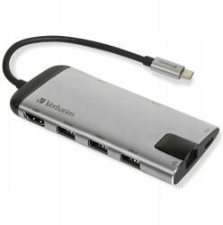 Verbatim Hub Usb-c Hdmi 3xUSB-A Sd Ethernet adapter (49142)