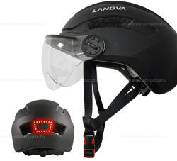  Bukósisak elektromos rollerhez beépített LED lámpával - M méret