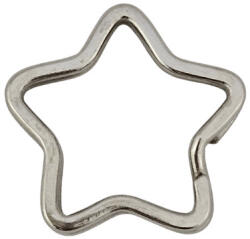  Csillag alakú kulcstartó karika, karabiner, 35 mm átmérő (KBI-KU0035) - officetrade