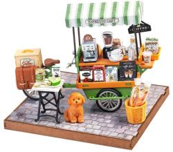 Rolife Puzzle 3D, Minicasuta DIY Aromatic Coffee Cart, RoLife, 162 piese