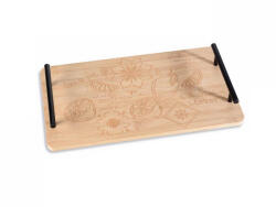 Decorer Tava lemn natur metal negru cm 35 x 20 x 4, 5 H (A51.55.46A) Tava