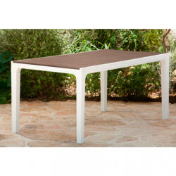 Keter Masa de gradina exterior plastic Keter 6 persoane cappuccino Harmony dimensiuni 160 x 90 x 74 cm (17201231587)