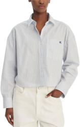 Calvin Klein Cămaşă Yarndye Poplin Cropped LV047F105G C1O breezy blue three color refine (LV047F105G C1O breezy blue three color refine)
