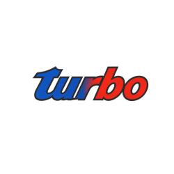  Abtibild Turbo auto 50x13, 5 cm albastru-rosu, autocolant rezistent pentru exterior/interior (191125-3)