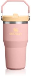 Stanley IceFlow Flip Straw 2.0 Tumbler sticlă termos din oțel inoxidabil Peach Rose 590 ml