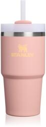 Stanley Quencher H2. O FlowState Tumbler pahar din oțel inoxidabil cu pai mic Peach Rose 590 ml