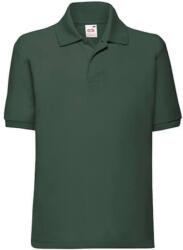 Fruit of the Loom Gyerek Galléros póló Rövid ujjú Fruit of the Loom 65/35 Polo Kids - 152 (12-13), Sötétzöld