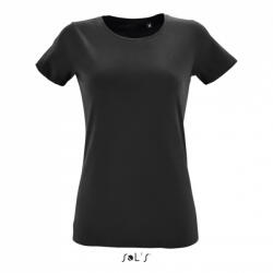 SOL'S Csomag akciós póló (min. 3 db) Női póló SOL'S SO02758 Sol'S Regent Fit Women - Környakú Testhezálló póló -2XL, Deep Black