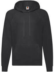 Fruit of the Loom Férfi Pulóver Kapucnis Hosszú ujjú Fruit of the Loom Lightweight Hooded Sweat - L, Fekete