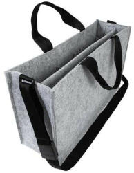  Irodai válltáska, vállpánttal, L méret, 50x28x15 cm, SIGEL " Classic" , világosszürke