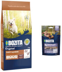 Bozita 12kg Bozita száraz kutyatáp+2x70g Meaty Bits szarvas & kacsa kutyasnack ingyen