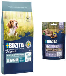 Bozita 12kg Bozita Original Sensitive Digestion bárány száraz kutyatáp+2x70g Meaty Bits szarvas & kacsa kutyasnack ingyen