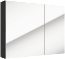 Defra Salsa dulap 80x15x60 cm cu oglinda negru 242-E-08002 (242E08002)