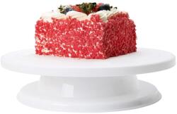 Pufo Cake forgatható dekoratív tortatál, 28 cm, fehér (Pufo4412)