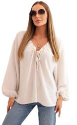 Kesi Női blúz, Kesi, Bézs, V-nyakú, Viszkóz, Egy méret INTL (ART92320)