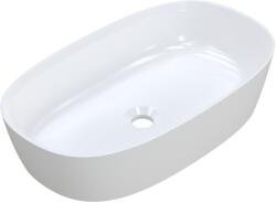Ruvetti Ariela XL mosdótál 60x34 cm ovális mosdótálak fehér fényes DOL_ARXL6034 (DOLARXL6034)