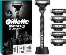 Gillette Uefa Champions League Special Edition Gillette Mach3 Charcoal Férfi Borotva, 6 Borotvabetétek