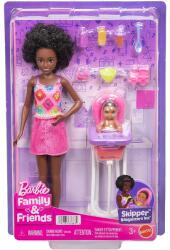 Mattel Barbie baba rózsaszín ruhában bébiszitter játékszett - Mattel (JKC16/JJB45) - innotechshop