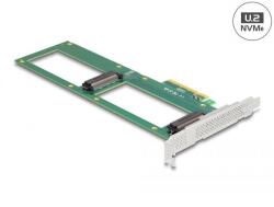 Delock PCI Express 4.0 x8 kártya - 2 x belső U. 2 NVMe SFF-8639 (90091) (del90091)