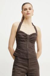 Bardot vászon felső RIXTON - barna XS