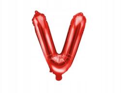 Party Deco Fólia lufi ''V'' betű, 35cm, piros Lufi
