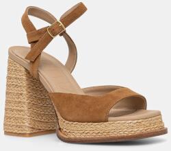 Souliers Martinez szandál sarokkal velúr GRACIA - barna Női 41