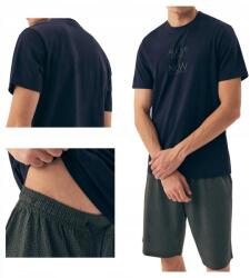 Henderson férfi rövid ujjú pamut pizsama Dreamer 42632 sötétkék XL (bawełna komplet piżama)