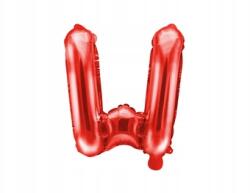 Party Deco Fólia lufi "W" betű, Size 35cm, piros