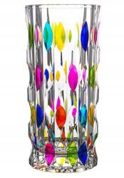 Bohemia Interactive váza 28cm, Bohemia Pr. Joker Blush, színes üveg (802848)