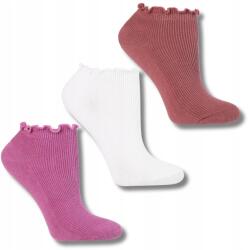 Moraj Női Zokni Alacsony Szárú Zokni Aranyos Fodros Moraj 3CSOMAG 35-38 (CSD240-149)