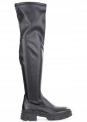  Fekete Magasszárú Csizma Elasztikus Bőr Magas Lico 41 (21-415)
