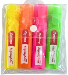 Optima Textmarker fluorescent OPTIMA 720, 4 buc/set (OP-3700144W)