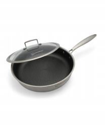  Masterpan Acél serpenyő 28 cm, fedővel (PATELNIA STALOWA GLEBOKA 28CM MP-2339)