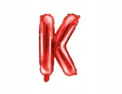 Party Deco Fólia lufi ''k'' betű, 35cm, piros