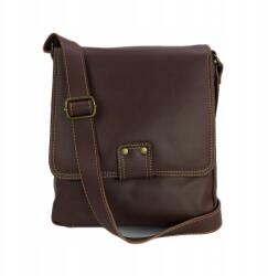  Olasz bőr postás táska, A5-ös méret, barna (5907589394498)