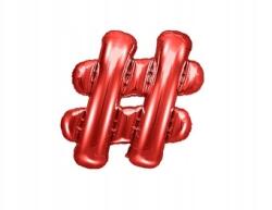 Party Deco Fólia lufi ''#'' jel, 35cm, piros